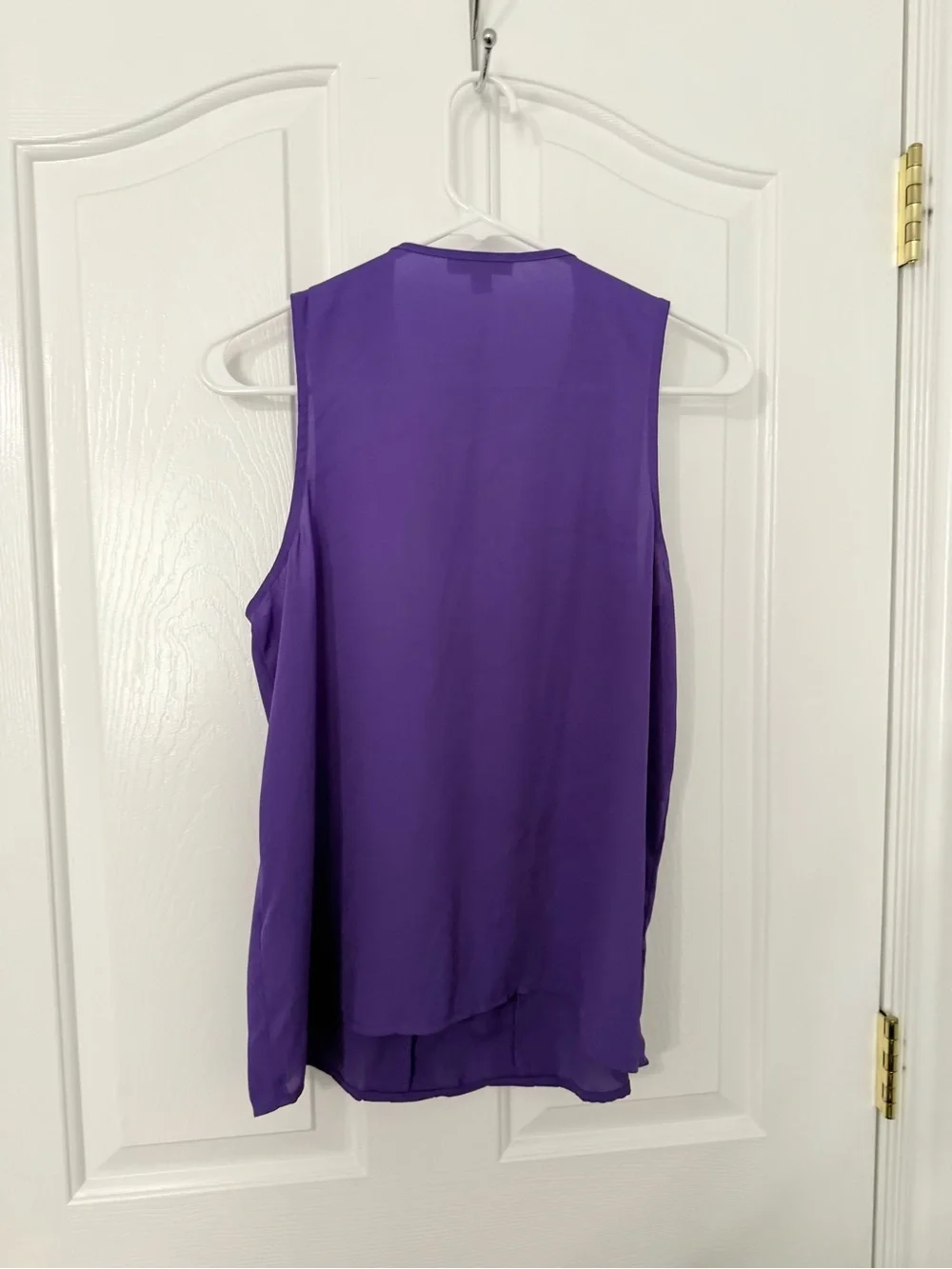 J. Crew Purple Sleeveless Pleated Tie-Front Camisole